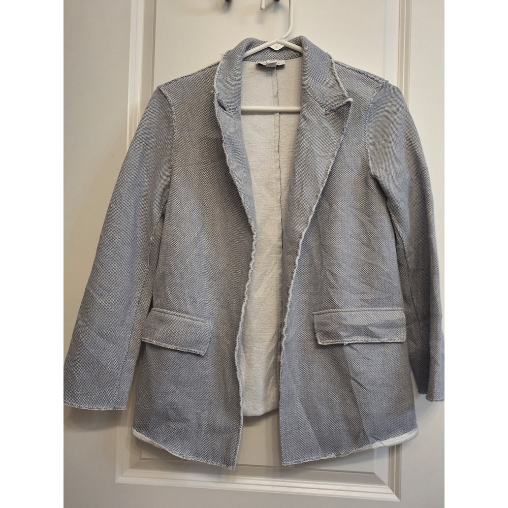 Topshop Boyfriend Open Front Raw Edge Blazer Size 2‎